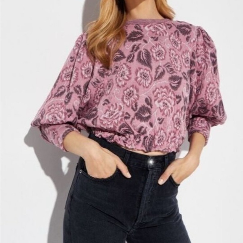 Free People No Ordinary Top in Smoked Pink Comb